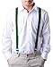 HDE Green Suspenders St Pattys Day Suspender Christmas Holiday (Green, 42 inches)