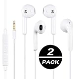 ViiVor Headphones Premium Quality Earphones Earbuds with Mic & Remote Control Fully Compatible with Apple iPhone Android Smartphones and all iPod iPad (White)