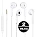 ViiVor Headphones Premium Quality Earphones Earbuds with Mic & Remote Control Fully Compatible with Apple iPhone Android Smartphones and all iPod iPad (White)