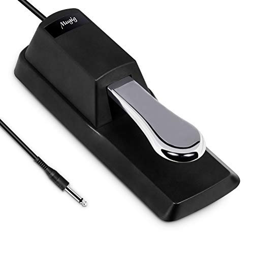 Sustain Pedal Universal, Mugig Anti-Slip Foot Pedal for Casio Yamaha Korg Moog Electronic Keyboards & Digital Piano with 1/4 Input Jack