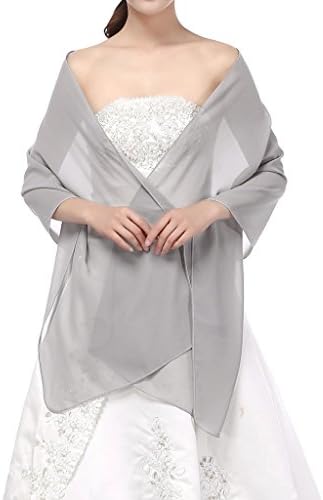 Yesdo Sheer Bridesmaid Shawls Evening Wraps for Prom Party Sliver