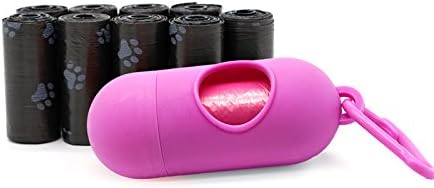 150pcs Pet waste bags,Dog Waste Bags,Clean Up Poop Bag Refills,5 Color Pet Poop Bag Holder Dog Waste Dispenser Doggy Bag Pet Waste Clean Poop Bags(Pink)