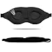 Eye Sleep Mask - Eye Cover For Sleeping 3D Comfy Memory Foam Travel Mask Mens Womens Health Sleep Patch Camping Eye Shades Blindfold Satin Silky Lightweight Black Night Mask