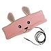 CozyPhones Over The Ear Headband Headphones - Kids Headphones Volume Limited with Thin Speakers & Super Soft Fleece Headband - Bunny