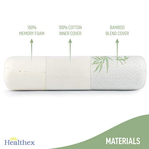 Healthex Cervical Neck roll Pillow, Memory Foam Pillow, Cylinder Round