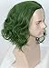 Linfairy Short Green Clown Wig Halloween Cosplay Costume Curly Wig