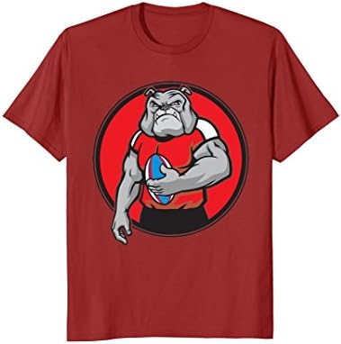 Bulldog as rugby football player TShirt