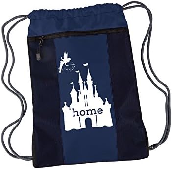 Disney Is My Home Nylon Cinch Backpack (Navy Blue - Prime)