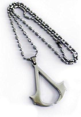 AVOCADO Assassin's Creed Cosplay Anime Desmond Miles Necklace Assassin Pendant(Silver)