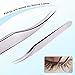FAMILIFE Volume Lash Tweezers Set Eyelash Extension Curved Tweezers for Pick up and Isolation Create Fan in Lashing Application with Storage Case