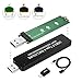 ELUTENG M.2 SSD Enclosure, Aluminium NGFF SSD to USB 3.0 Adapter, USB to M2 SATA Based B Key Solid State Drive Reader with Cap Protection, Use as Portable SSD Support M2 2230 2242 2260 2280
