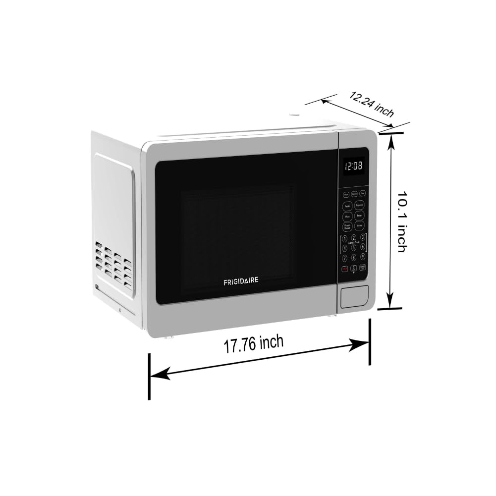 Frigidaire Countertop Microwave - Digital Control Panel - 6 Auto Cooking Settings - 10 Power Levels - Child Safety Lock - 0.7 Cu. Ft., White