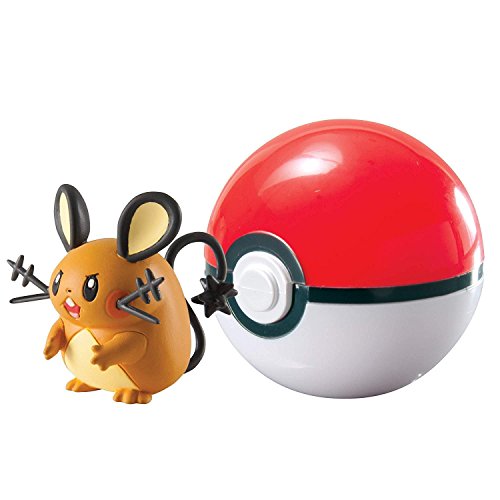Pokemon XY Clip N Carry Dedenne and Poke Ball Action Figure