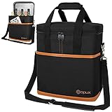 opux 6 Bottle Carrier Tote | Insulated Padded Wine