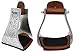 Challenger Tack Horse Saddle Western Riding Engraved Aluminum Stirrups 4.5″ Wide Tread 51157thumb 4