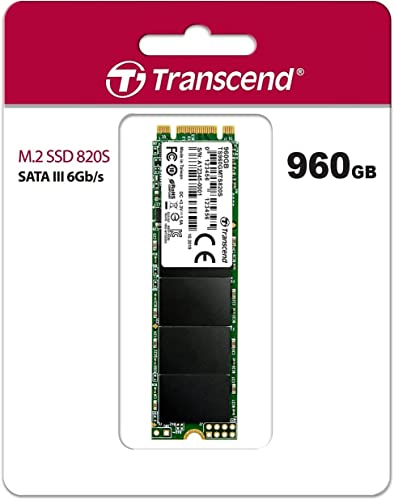 Transcend 960GB MTS820S M.2 2280 SATA III 6Gb/s interne SSD 3D TLC NAND - TS960GMTS820S