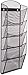Safco Mesh Magazine Holder, 5 Pocket Wall Mount Display Rack, Brochure Organizer, Durable Steel Construction, 5lb Capacity, Black