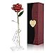Gold Rose Love Forever Long Stem Gold Foil Trim Dipped 24K Rose Best for Her Best for Mom, Wife, Girlfriend, Best for Your loved Ones