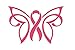 Breast Cancer Butterfly Ribbon Decal Vinyl Sticker|Cars Trucks Vans Walls Laptop| Pink|5.5 x 3.75 in|CCI1239