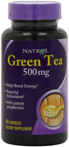 Natrol Green Tea 500mg Capsules, 60-Count (Pack of 3)