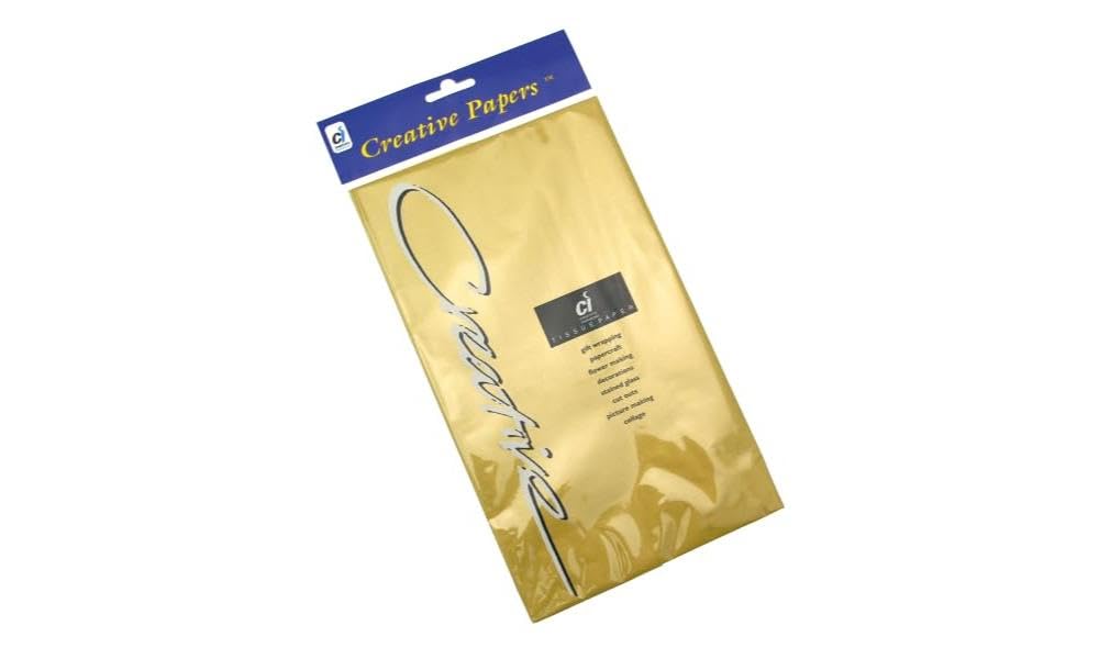 Scola Tissue Assortment, 24 Sheets, Gold & Silver, 508mm x 762mm, School Supplies, Art and Crafts Projects, Children's Craft Projects, For Kids