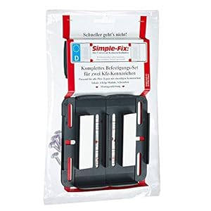 Tepper Efka Simple-Fix 0188100 kentekenhouder, zwart