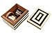 Handicrafts Home Small Decorative Box with Lid – 6x4.5x4” Trinket, Remote Control & Keepsake Memory Box, Decorative Accent for Coffee Table, Shelf, Mantle & Boho Home Decor- Concentric - Black White
