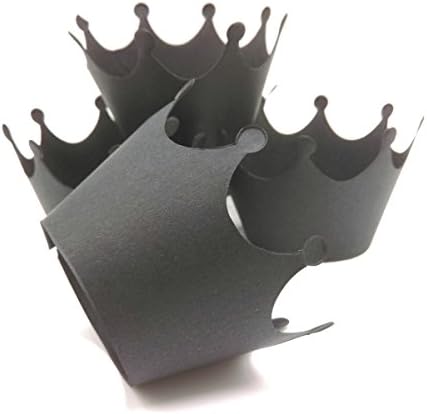 Hemarty Crown Bake Cake Paper Cups Little Vine Cupcake Wrappers Baking Cup Liner Muffin Holder Case for Wedding Birthday Baby Shower Party Decoration 12 pc