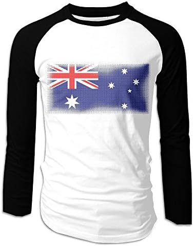 HotrtrtQQQ Australian Flag Hot Seller Man New Style Round Neck Raglan Sleeves Long Sleeve Autumn Wear T-shirt