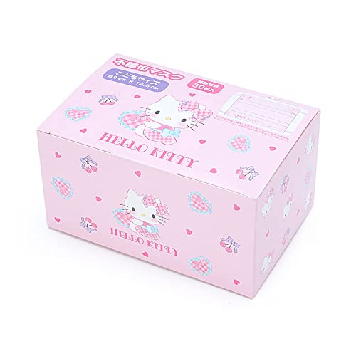 サンリオ(SANRIO) マスク 不織布 立体 子供用 30枚 ボックス ハローキティ キティちゃん hello kitty プリーツタイプ 個別包装 耳にやさしい耳ひも ノーズフィッター キャラクター 186775商品画像