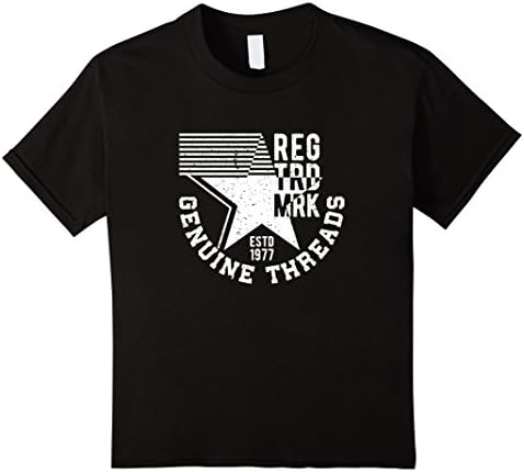 Kids Star T-Shirt - Genuine Threads REG TRD MRK Tee 12 Black