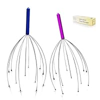 Scalp Massagers, Handheld Head Massage Tingler, Scratcher for Deep Relaxation, Hair Stimulation and Stress Relief (2 Pack, Random Colors)