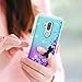 LG G7 ThinQ Case, LG G7 Case for Girls Women, LeYi Cute Shiny Glitter Moving Quicksand Clear TPU Protective Phone Case Cover for LG G7 / LG G7 ThinQ ZX Teal/Purple
