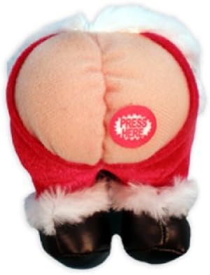 Santa Butt Musical Farting 5" Plush Christmas Ornament - by Tekky Toys