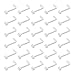 vcmart Clear Nose Rings-30pcs 18G Clear Acrylic Nose Rings Bioflex Studs Retainer Body Piercing Jewelry for Men Women