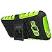 Galaxy J1 2016 Case, Galaxy Amp 2 Case, Galaxy Express 3 Case, OEAGO Tough Rugged Dual Layer Plastic Impact Defender Case Cover with Kickstand for Samsung Galaxy J1 (2016) / Amp 2 / Express 3 - Green