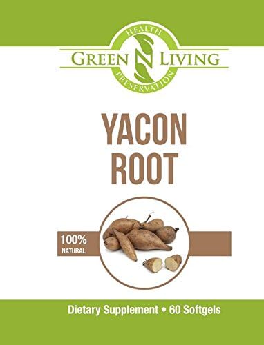 Yacon Root Softgels, 60ct. - 1500 Mg Per Serving for a Natural Weight Loss Support- Natural Prebiotics- GMP Certified Production