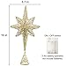 Twinkle Star Lighted Christmas Tree Topper, Bethlehem Star Treetop with 10 LED Colorful Fairy Lights, Holiday Christmas Tree Decorations, 16 Inch (H)