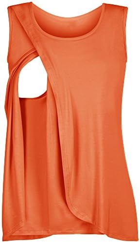 Niitawm Womens Nursing Tops Maternity Pregnant Breastfeeding Tank Top Sleeveless Shirts