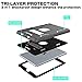 Topsky 3299978 Shock-Absorption Three Layer Armor Defender Full Body Protective Case for iPad 6 and Air 2 with Stylus and Screen Protector - Grey/Black