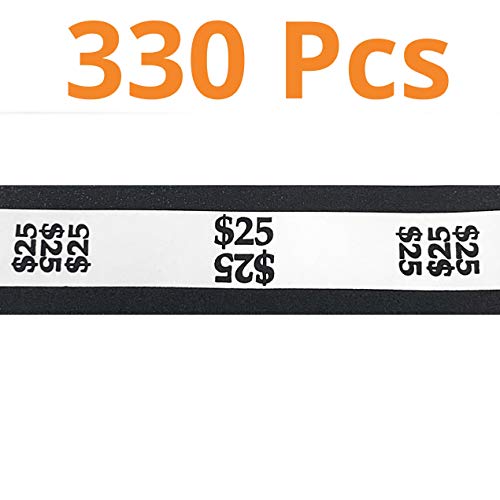Currency Wrappers - 330pcs - Single Denomination $25, 50, 100, 500 ($25)