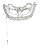 Forum Novelties Women's Metallic Masquerade Mask with Holding Stick