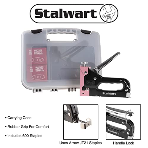Light Duty Staple Gun Kit Stapler for Upholstery, Fabric, Wood, Crafts, Construction, Bulletin
