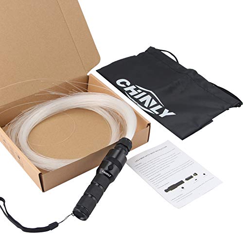 CHINLY LED Fiber Optic Whip Dance Whip Super Bright Light 40 Color Effect Mode 360° Swivel for Dancing, Parties, Light Shows, EDM Music Festivals
