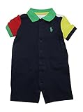 Ralph Lauren Baby Boys' Colorblock Bodysuit Shortalls 1 Piece