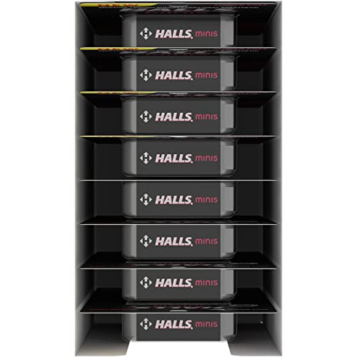 HALLS MINIS WATERMELON FLAVOR SUGAR FREE COUGH DROPS, 8 PACKS OF 24 DROPS (192 DROPS TOTAL)