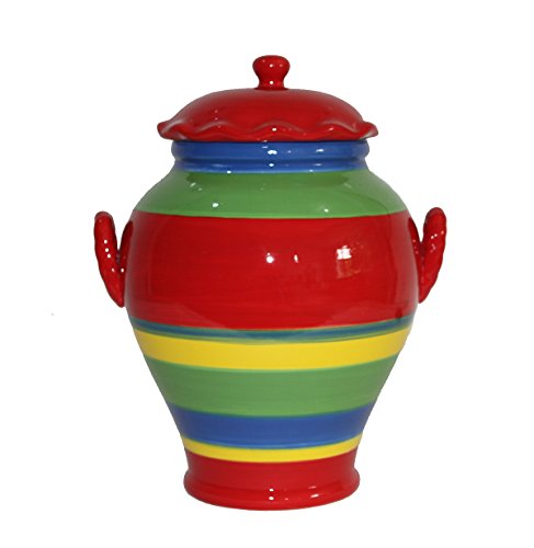 Tuscany Colorful Hand Painted Rainbow Cookie Jar, 81776 by ACK