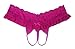 Trixx Intimates Women's Magenta Purple Open Crotch Peekaboo Thong
