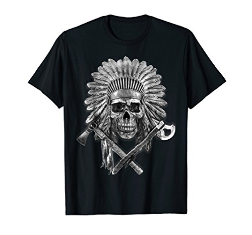 Native American Tee ShirtsNative American T Shirt Chief Pipe Skull Eternal Spirit Gift T-ShirtOEKO-TEX STANDARD 100