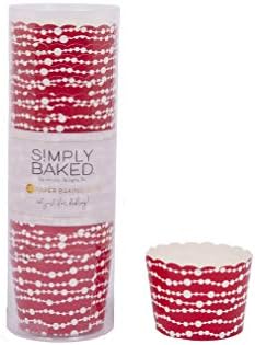 Simply Baked CSM-151EA Small Baking Cups 25-Pack Red Lights